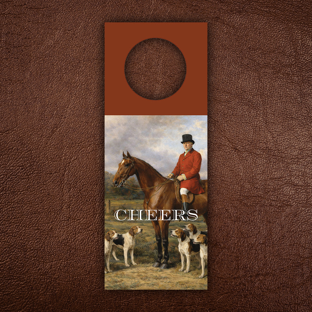 Red Coat Hunting Bottle Tag
